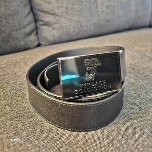 Versace Collection Black Leather Belt